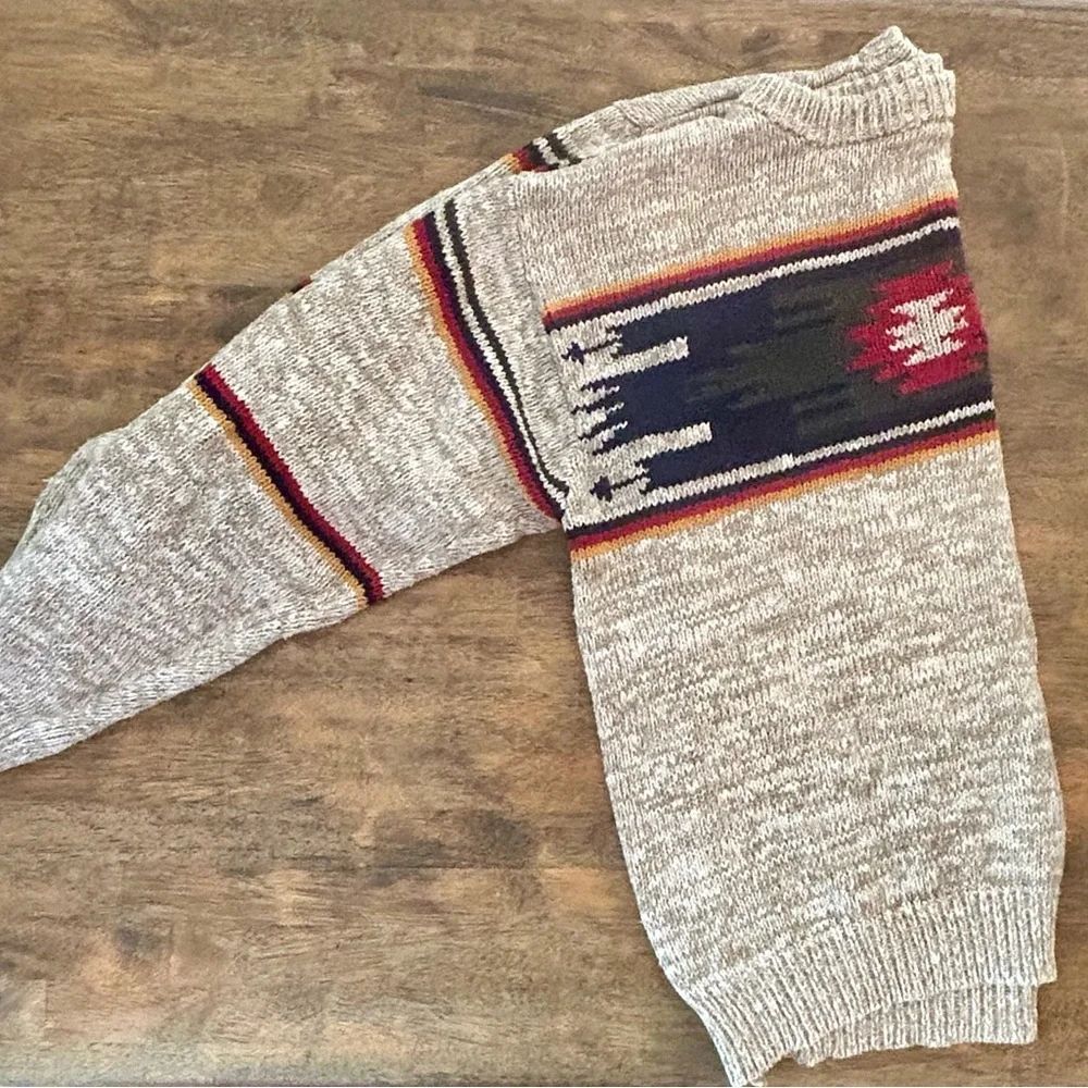 Vintage American Eagle Outfitters Ramie Cotton Sweater XL Southwest Aztec Knit